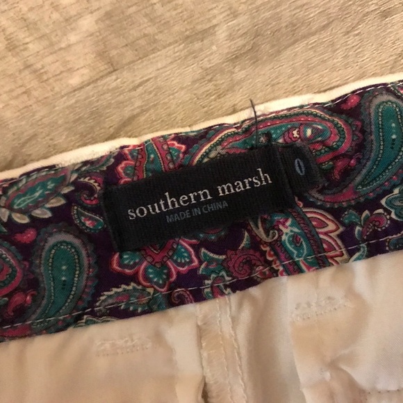 White with paisley trim chinos - Picture 4 of 8